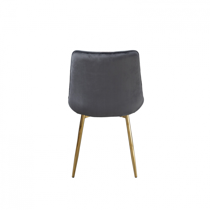 Scaun tapitat, gri + auriu, 46x59x80 cm - ExpoMob [3]