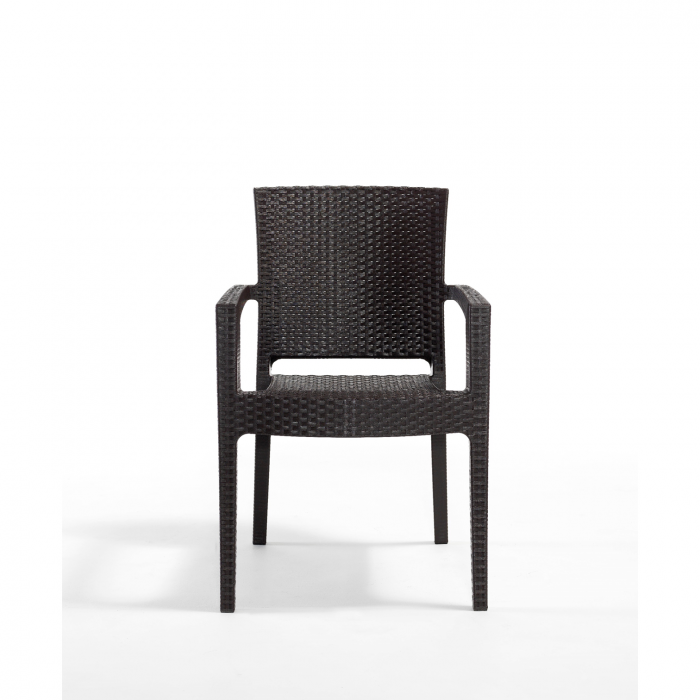 Set 4 scaune gradina PARIS, model ratan, maro, 62x58x88 cm - ExpoMob [3]