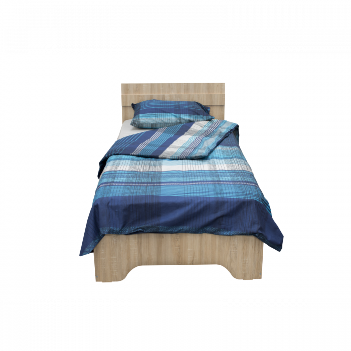 Set dulap ALMA 2 usi, 5 rafturi, sonoma, 80x52x203 cm si pat ALMA cu picioare, 90x200 cm, sonoma deschis - Expomob [6]