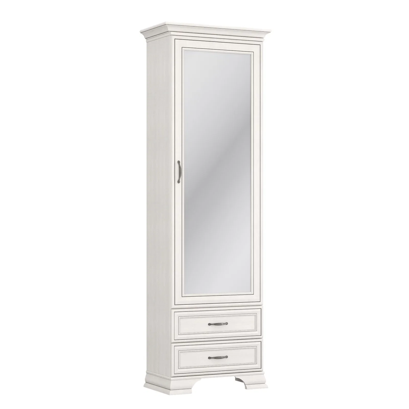 Set hol TIFFANY II, 4 piese, biblioteca 1 usa si 2 sertare, cuier suspendat, pantofare, crem fineline [3]