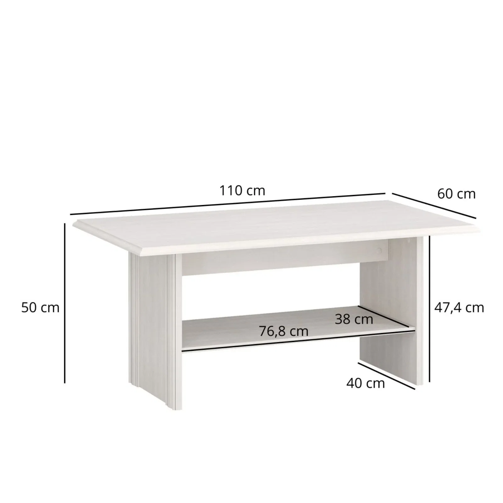 Set living TIFFANY II, 3 piese, comode TV cu 2 sertare, comoda cu 3 usi si 1 sertar, masuta de cafea, crem fineline [9]