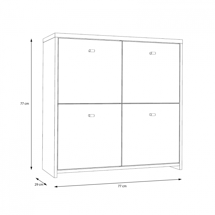 Comoda BEST CHEST SQNK221, 4 usi, 77x77x29 cm - ExpoMob [8]