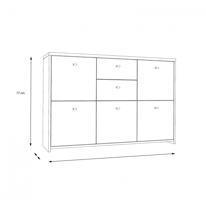 Comoda BEST CHEST SQNK233, 5 usi, 2 sertare, 113x77x29cm, - ExpoMob [8]