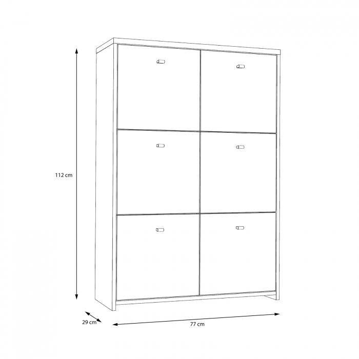 Comoda BEST CHEST SQNK321, 6 usi, 77x112x29 cm - ExpoMob [8]