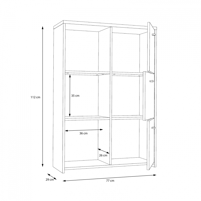 Comoda BEST CHEST SQNK321, 6 usi, 77x112x29 cm - ExpoMob [9]