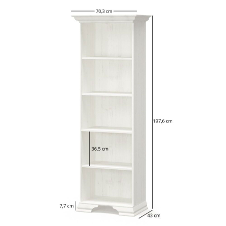 Biblioteci - Biblioteca IRYS, pin anderson, 70,3x43x197,6 cm