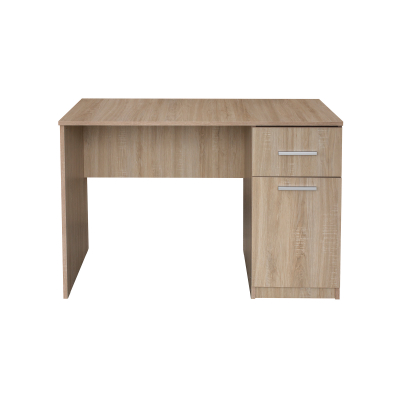 Colectia Alma - Birou 110 ALMA, cu usa si sertar, sonoma deschis, 110x50x75 cm - ExpoMob