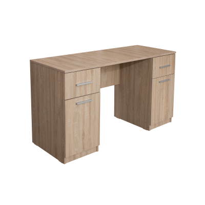 Birou ALMA, cu 2 sertare si 2 usi, sonoma deschis, 135x50x75 cm