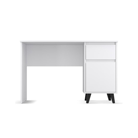 Colectia BORG - Birou BORG, 1 usa, 1 sertar, alb, 117x55x75,6 cm