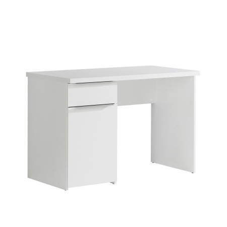 Birou OPUS, cu sertar si usa, alb, 110x60x76,5 cm