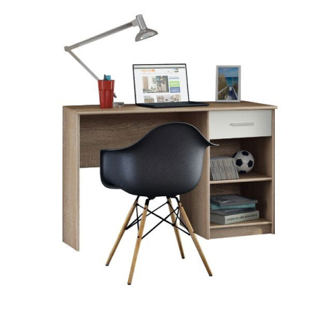 Colectia TIPS - Birou TIPS, 1 sertar, stejar sonoma + alb, 120x54x77,5 cm