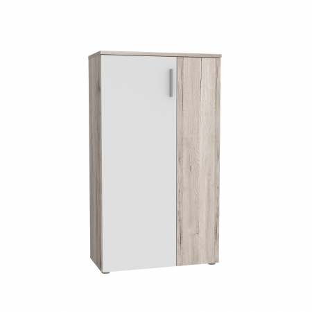 Pantofar BOOTS, cu 2 usi, 6 rafturi, stejar sherwood + alb, 68,9x34,1x120,4 cm - ExpoMob [1]