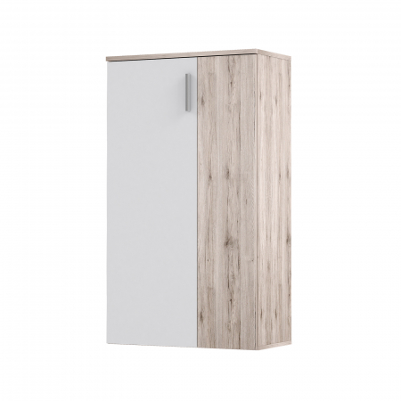 Pantofar BOOTS, cu 2 usi, 6 rafturi, stejar sherwood + alb, 68,9x34,1x120,4 cm - ExpoMob [2]