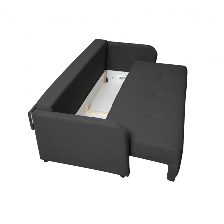 Canapea BERNA S extensibila, 3 locuri, cu arcuri si lada depozitare, 210x110x90 cm - ExpoMob [4]