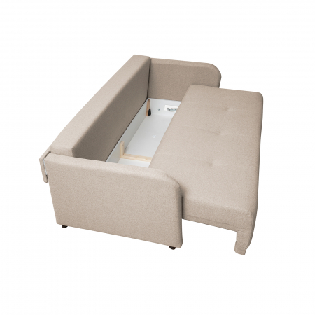 Canapea BERNA S extensibila, 3 locuri, cu arcuri si lada depozitare, 210x110x90 cm - ExpoMob [4]