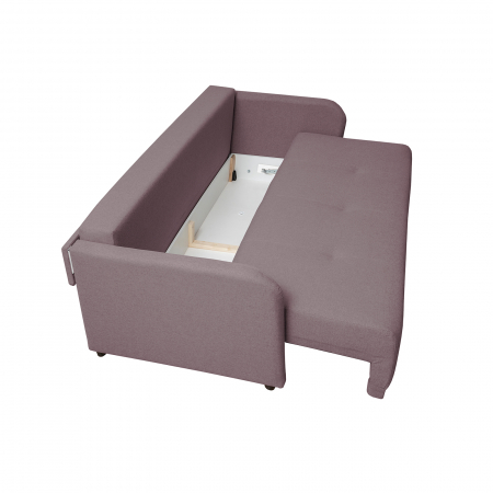 Canapea BERNA S extensibila, 3 locuri, cu arcuri si lada depozitare, 210x110x90 cm - ExpoMob [4]