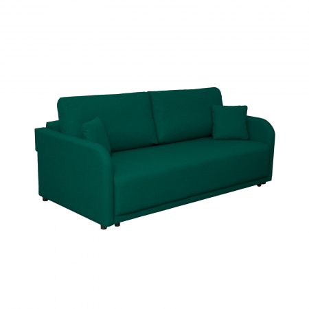 Canapele Clasice - Canapea BERNA S extensibila, 3 locuri, cu arcuri si lada depozitare, 210x110x90 cm - ExpoMob