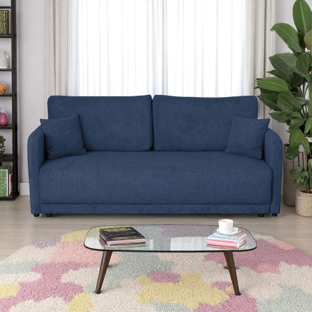 Canapea BERNA S extensibila, 3 locuri, cu arcuri si lada depozitare, 210x110x90 cm - ExpoMob [4]