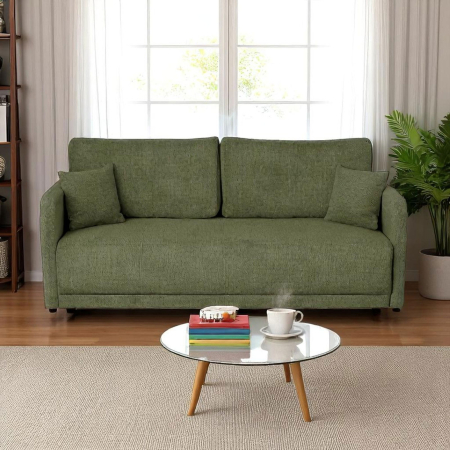 Canapea BERNA S extensibila, 3 locuri, cu arcuri si lada depozitare, 210x110x90 cm - ExpoMob [5]