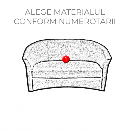 Canapea CAFENEA fixa, 2 locuri, piele ecologica, 145x60x80 cm - ExpoMob [1]