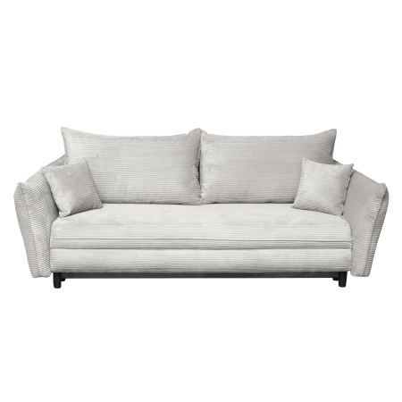 Canapele Moderne - Canapea CAMILLE extensibila, 3 locuri, cu arcuri si lada depozitare, bej deschis, 238x115x95 cm