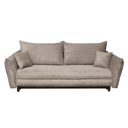 Canapea CAMILLE extensibila, 3 locuri, cu arcuri si lada depozitare, cappuccino, 238x115x95 cm