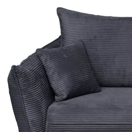 Canapea CAMILLE extensibila, 3 locuri, cu arcuri si lada depozitare, gri inchis, 238x115x95 cm [5]