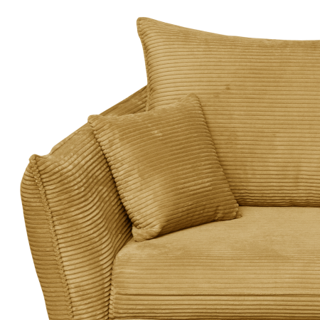 Canapea CAMILLE extensibila, 3 locuri, cu arcuri si lada depozitare, mustar, 238x115x95 cm [5]