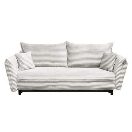 Canapele Extensibile - Canapea CAMILLE T extensibila, 3 locuri, cu arcuri si lada depozitare, bej, 238x115x95 cm