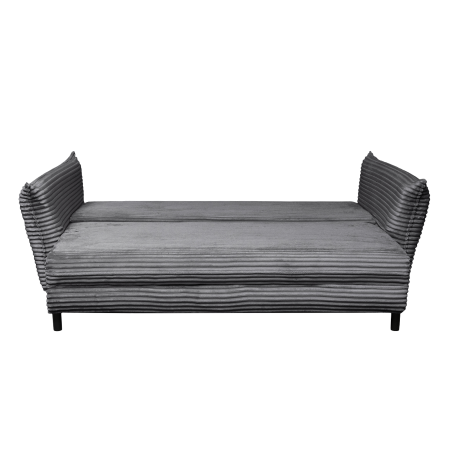 Canapea CAMILLE T extensibila, 3 locuri, cu arcuri si lada depozitare, gri inchis, 238x115x95 cm [3]
