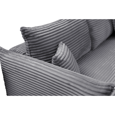 Canapea CAMILLE T extensibila, 3 locuri, cu arcuri si lada depozitare, gri inchis, 238x115x95 cm [5]