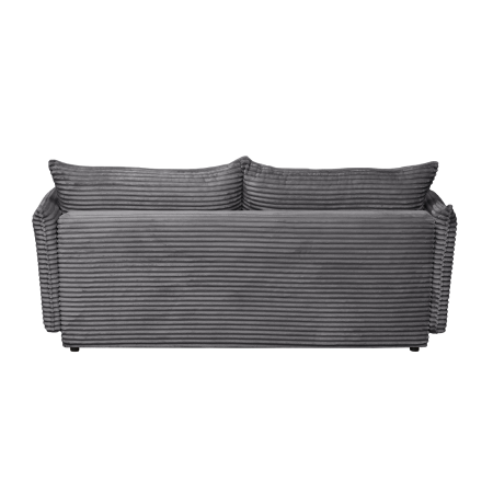 Canapea CAMILLE T extensibila, 3 locuri, cu arcuri si lada depozitare, gri inchis, 238x115x95 cm [2]