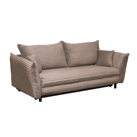Canapea CAMILLE T extensibila, 3 locuri, cu arcuri si lada depozitare, maro, 238x115x95 cm [1]