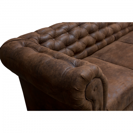 Canapea CHESTERFIELD extensibila, 3 locuri, cu arcuri si lada depozitare, 205x90x80 cm - ExpoMob [5]