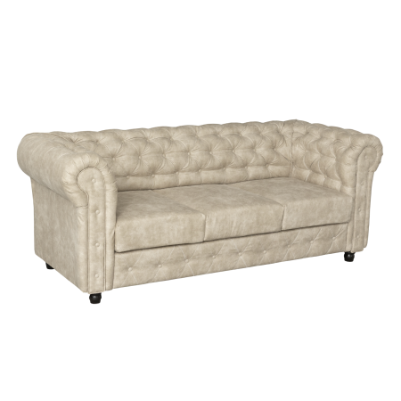 Canapele Fixe - Canapea CHESTERFIELD fixa, 3 locuri, cu arcuri, 205x90x80 cm - ExpoMob