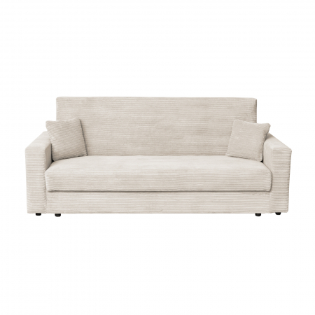 Canapea CORINNE LUX extensibila, 3 locuri, cu lada depozitare, bej, 220x90x96 cm