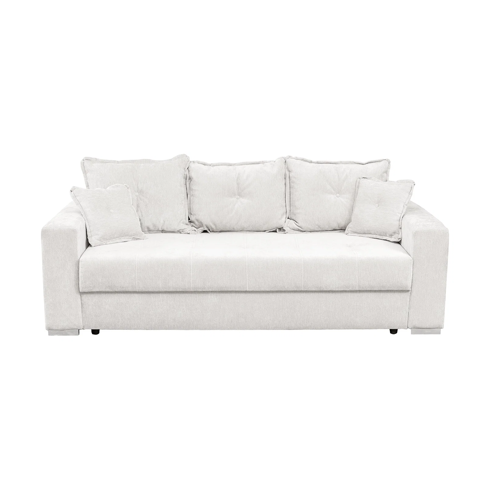 Canapea extensibila ARI235, 3 locuri, cu arcuri, alb, 235x110x77 cm