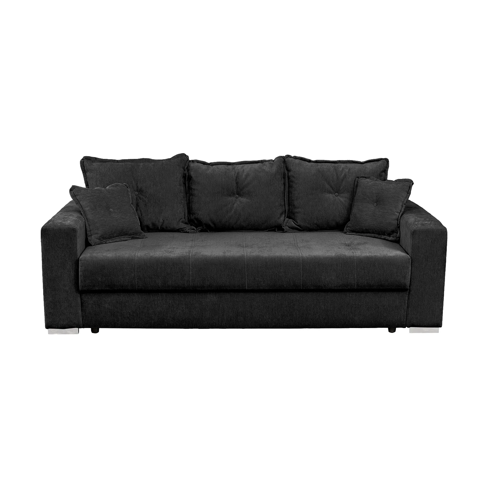 Canapea extensibila ARI235, 3 locuri, cu arcuri, antracit, 235x110x77 cm