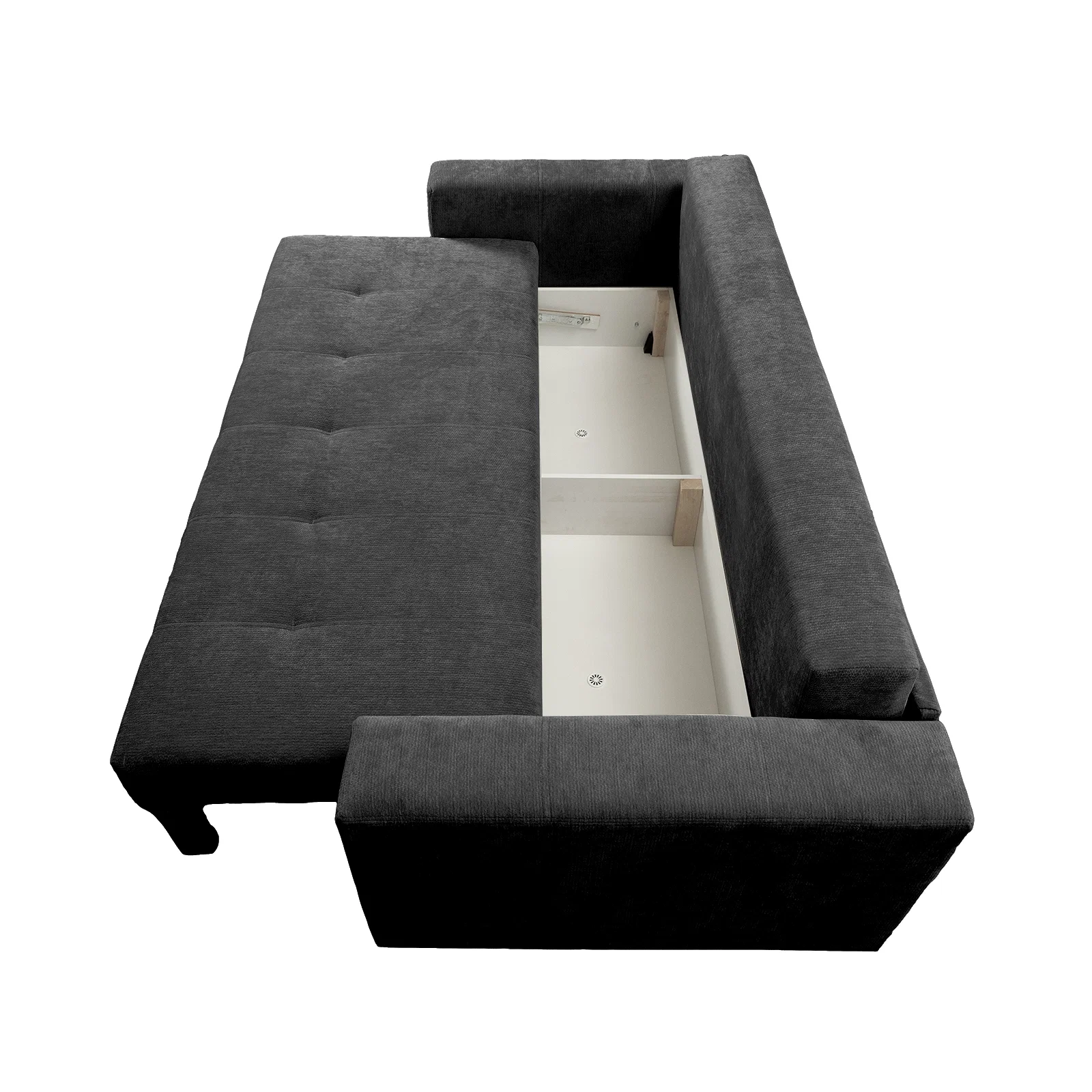 Canapea extensibila ARI235, 3 locuri, cu arcuri, antracit, 235x110x77 cm [4]