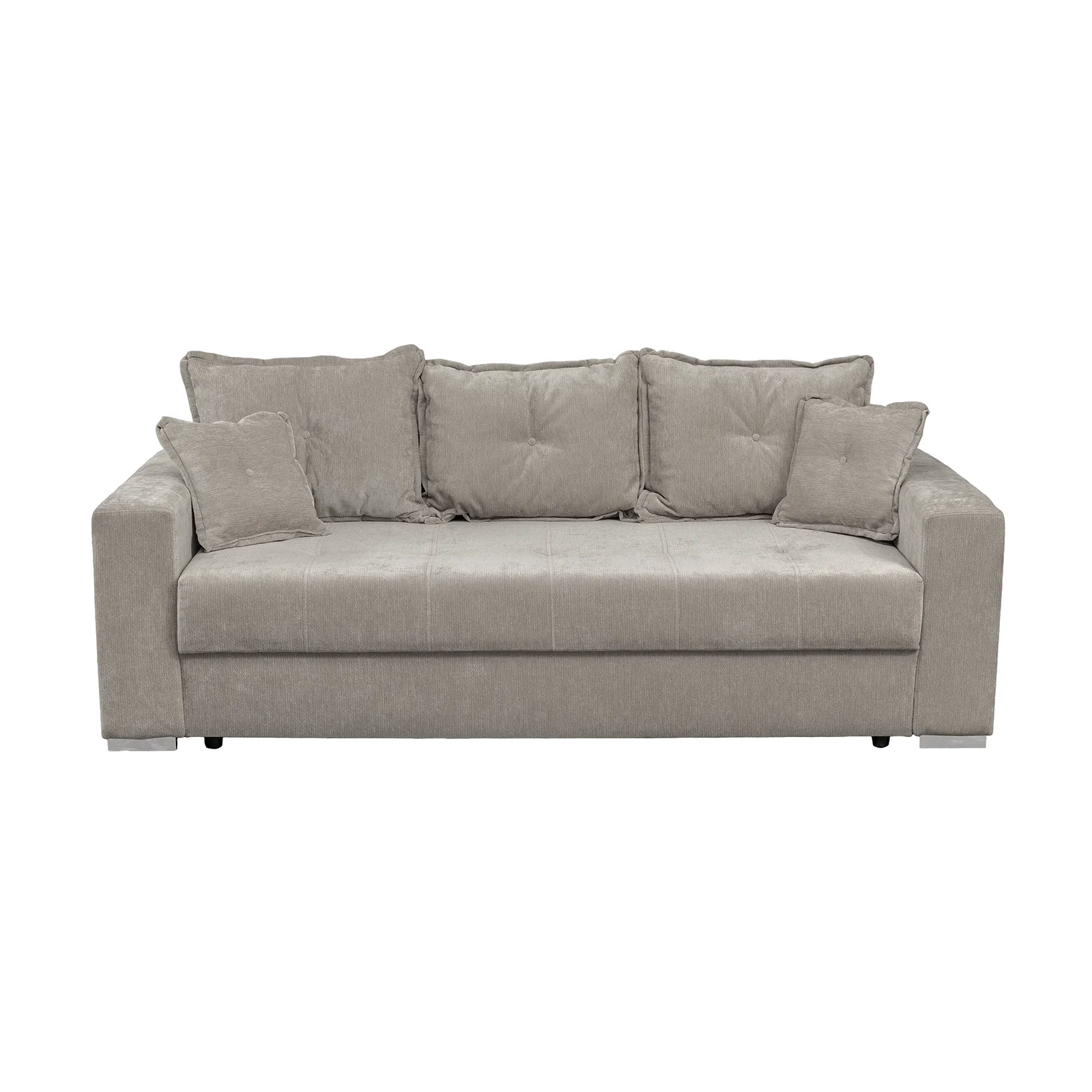Canapea extensibila ARI235, 3 locuri, cu arcuri, bej inchis, 235x110x77 cm