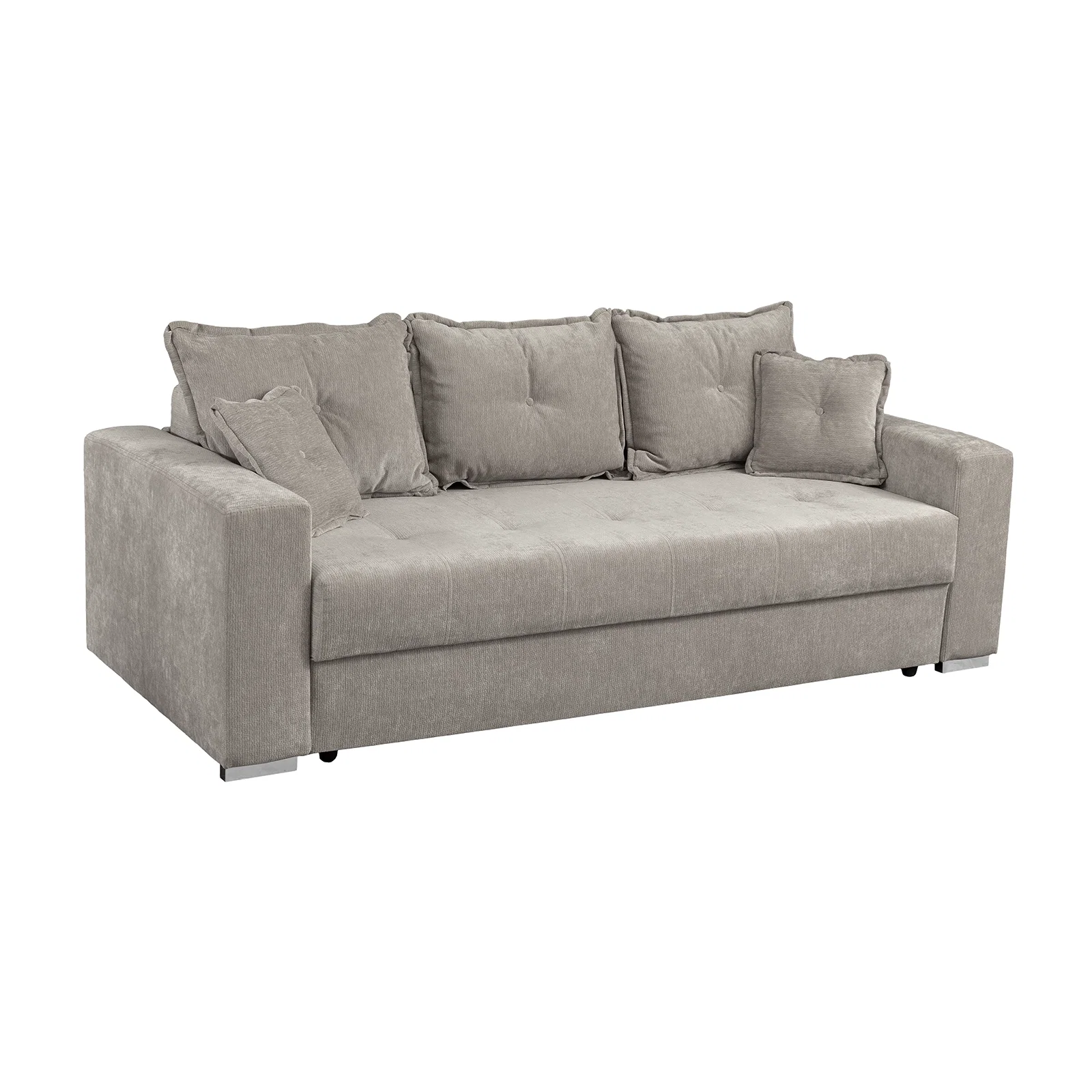 Canapea extensibila ARI235, 3 locuri, cu arcuri, bej inchis, 235x110x77 cm [3]