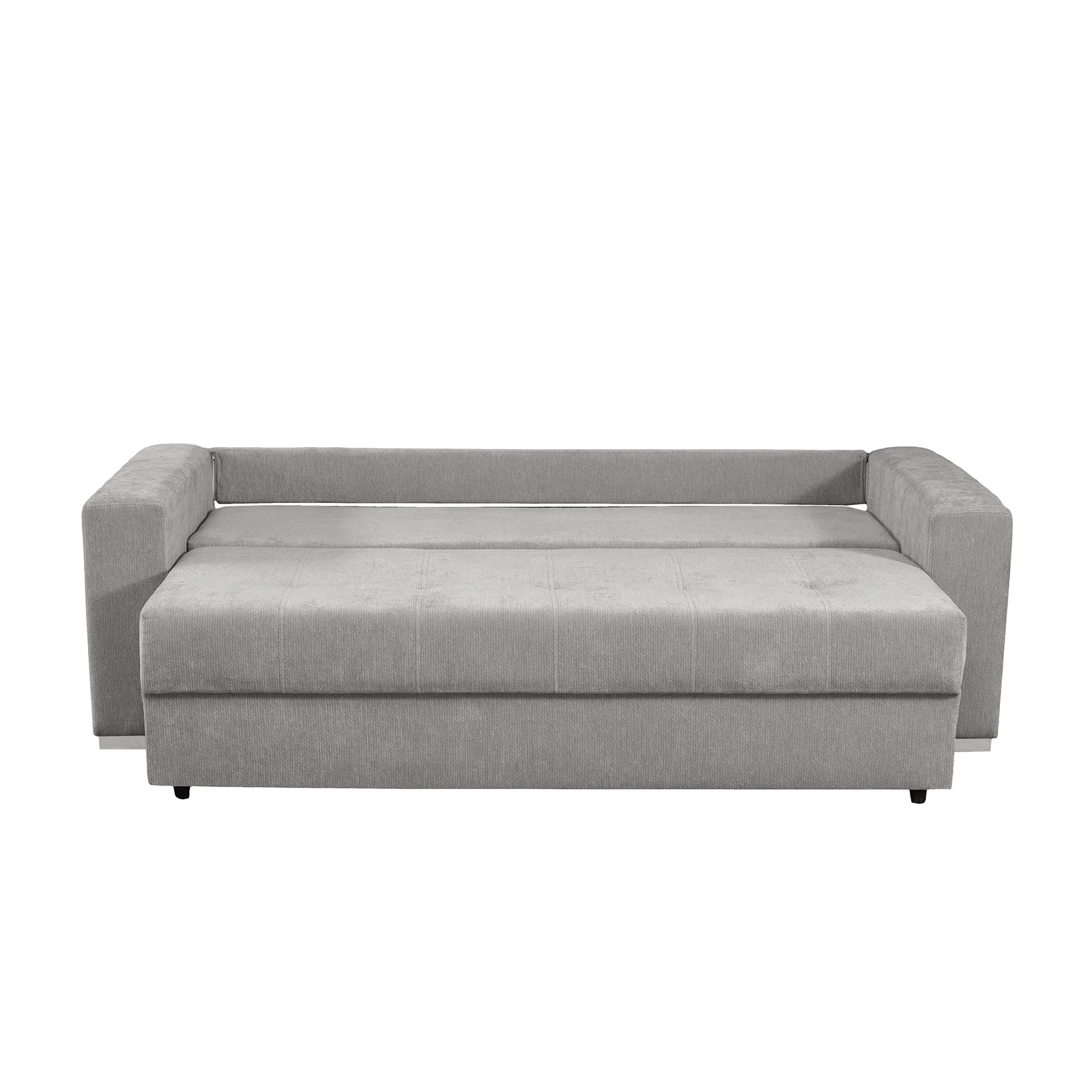 Canapea extensibila ARI235, 3 locuri, cu arcuri, gri deschis, 235x110x77 cm [2]