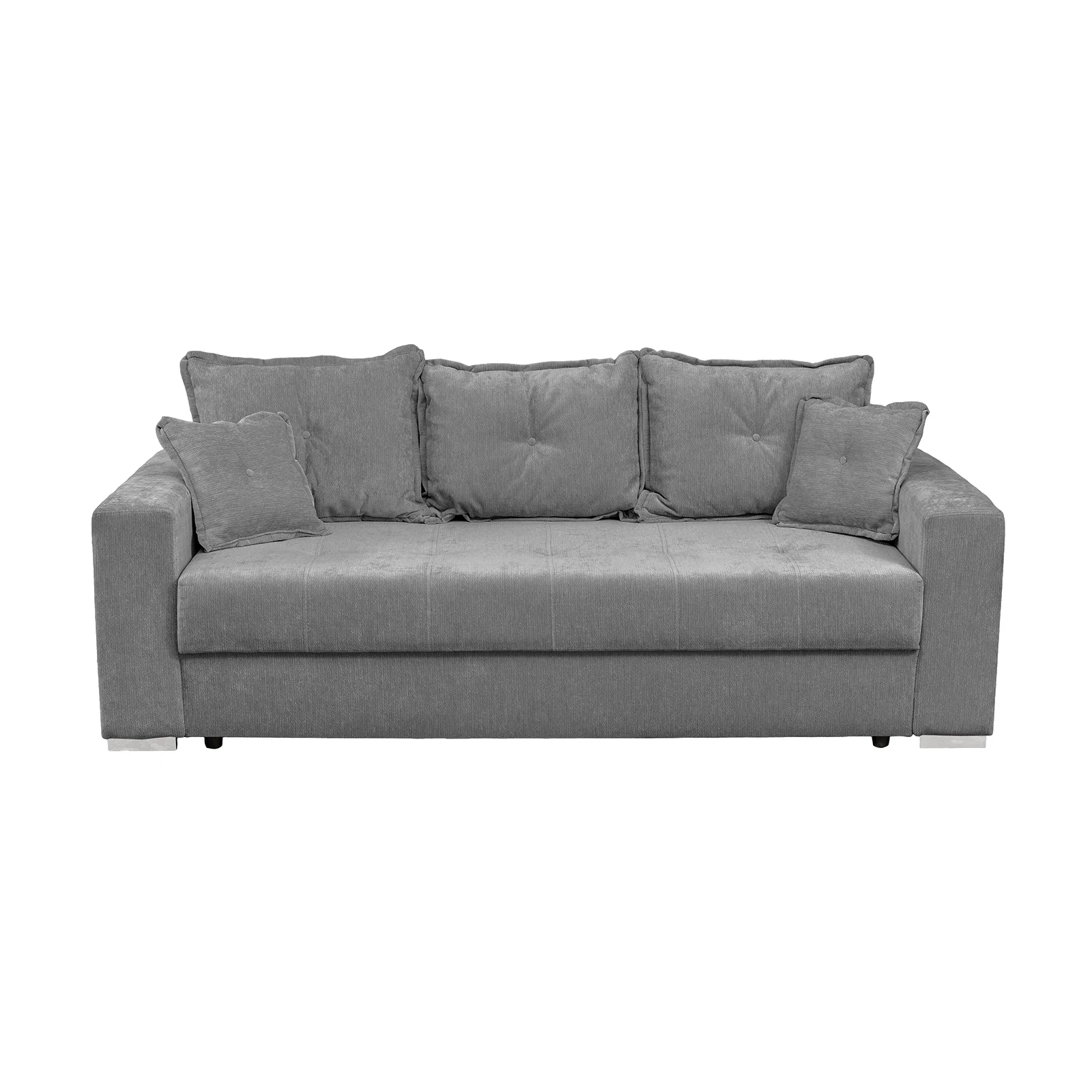 Canapea extensibila ARI235, 3 locuri, cu arcuri, gri inchis, 235x110x77 cm