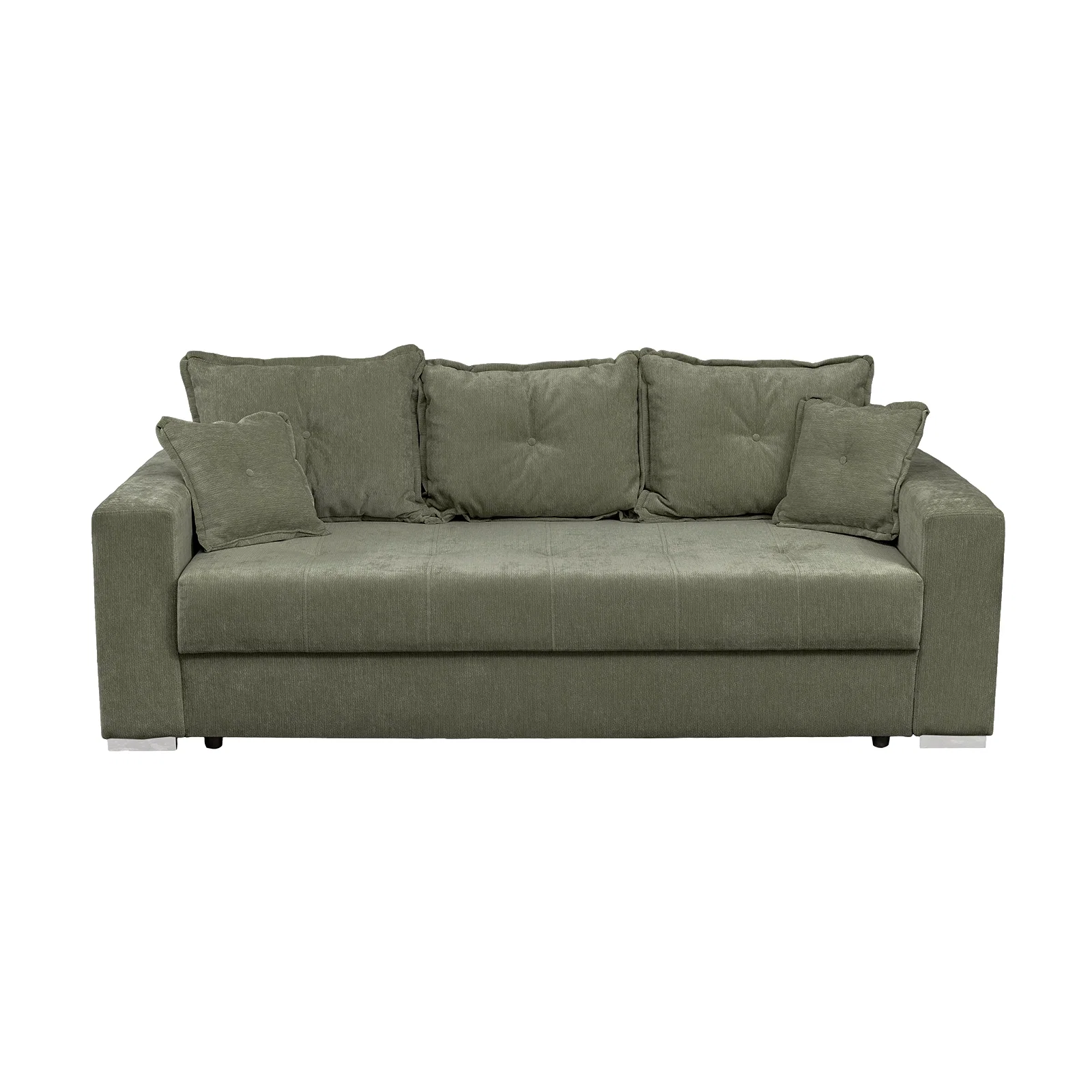 Canapea extensibila ARI235, 3 locuri, cu arcuri, kaki, 235x110x77 cm