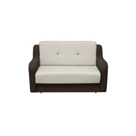 Canapea extensibila GINA, 2 locuri, cu arcuri si lada depozitare, maro inchis + maro deschis, 160x100x95 cm