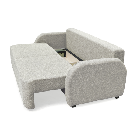 Canapea extensibila NOVA, 3 locuri, cu arcuri si lada depozitare, gri, 226x103x90 cm [4]