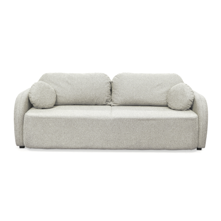 Canapele Extensibile - Canapea extensibila NOVA, 3 locuri, cu arcuri si lada depozitare, gri, 226x103x90 cm