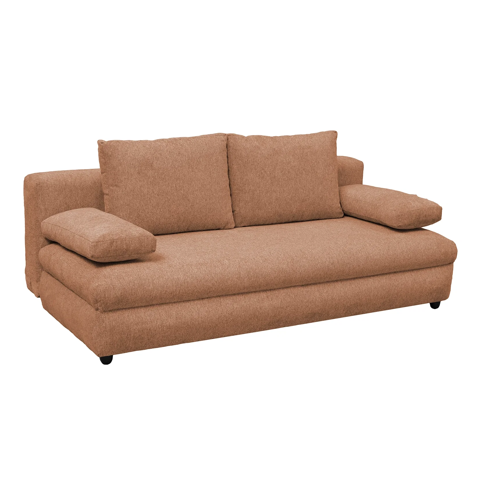 Canapea extensibila OLIMP, 3 locuri, cu arcuri si lada depozitare, caramiziu, 203x100x85 cm [1]