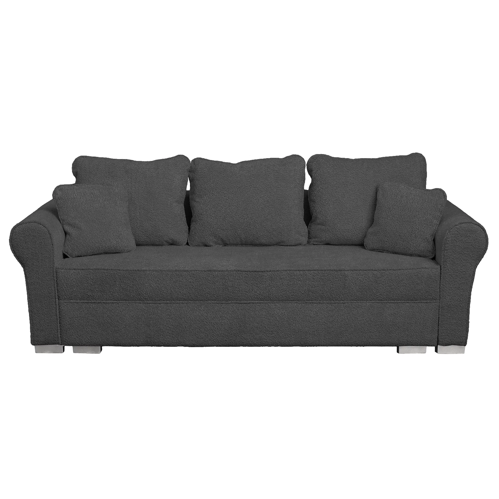 Canapea extensibila SAR235N, 3 locuri, cu lada depozitare, antracit, 235x90x75 cm