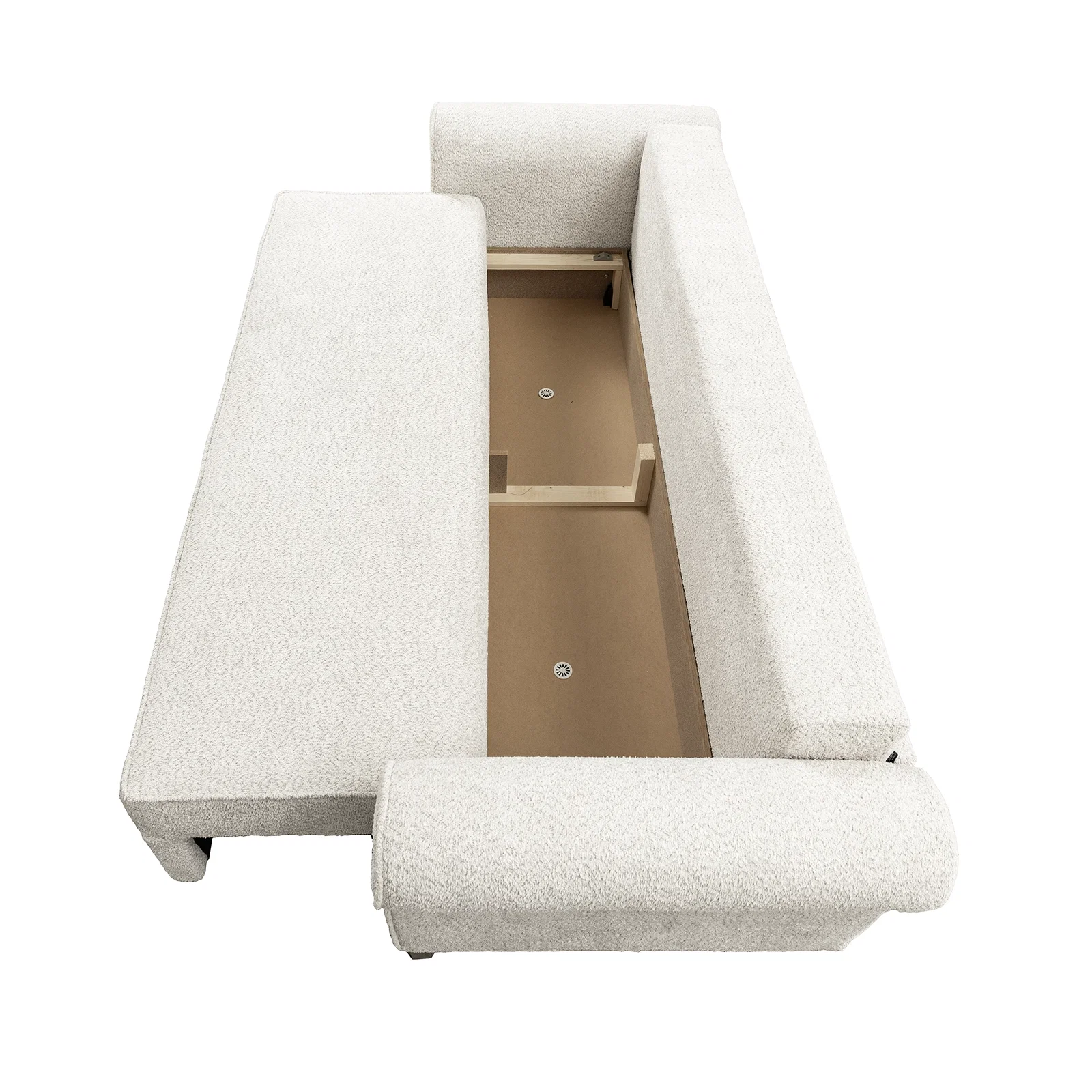 Canapele Clasice - Canapea extensibila SAR235N, 3 locuri, cu lada depozitare, 235x90x75 cm